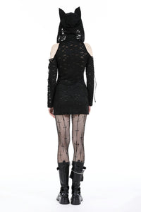 Punk devil cat slim dress DW940