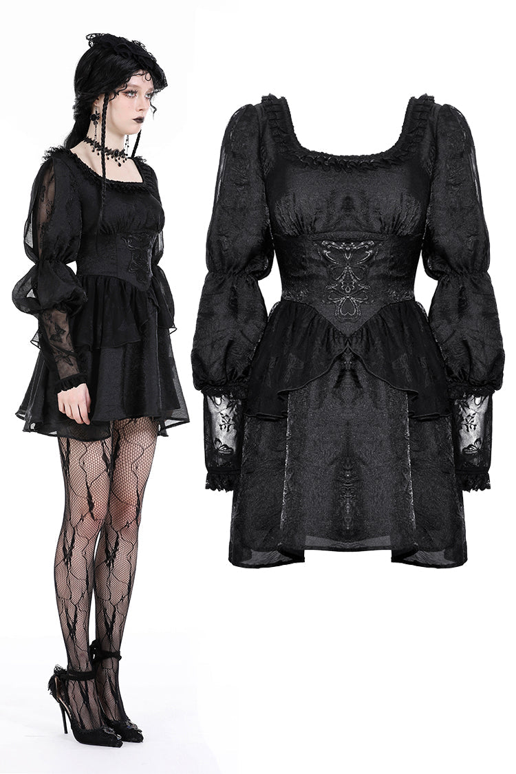 Gothic princess bubble sleeves dress DW942