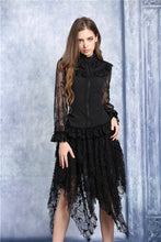 Load image into Gallery viewer, Chiffon material blouse with lace sleeves IW068 - Gothlolibeauty
