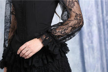 Load image into Gallery viewer, Chiffon material blouse with lace sleeves IW068 - Gothlolibeauty