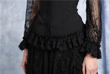 Load image into Gallery viewer, Chiffon material blouse with lace sleeves IW068 - Gothlolibeauty