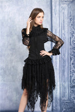Load image into Gallery viewer, Chiffon material blouse with lace sleeves IW068 - Gothlolibeauty