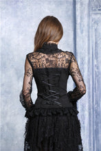 Load image into Gallery viewer, Chiffon material blouse with lace sleeves IW068 - Gothlolibeauty