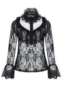 Gothic lolita hearted lace blouse IW076 - Gothlolibeauty