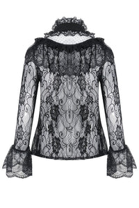 Gothic lolita hearted lace blouse IW076 - Gothlolibeauty