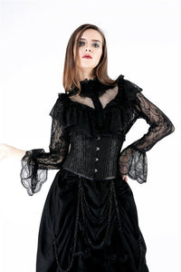 Gothic lolita hearted lace blouse IW076 - Gothlolibeauty