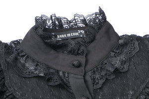 Gothic lolita hearted lace blouse IW076 - Gothlolibeauty