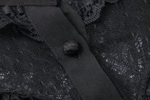 Gothic lolita hearted lace blouse IW076 - Gothlolibeauty