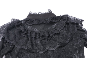 Gothic lolita hearted lace blouse IW076 - Gothlolibeauty