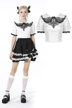 Load image into Gallery viewer, The heart drip black blood blouse IW083