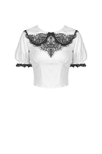 Load image into Gallery viewer, The heart drip black blood blouse IW083