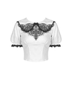 Load image into Gallery viewer, The heart drip black blood blouse IW083