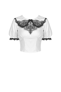 The heart drip black blood blouse IW083