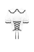Load image into Gallery viewer, The heart drip black blood blouse IW083