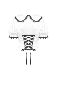 The heart drip black blood blouse IW083