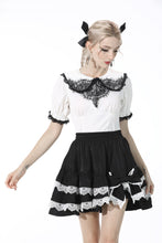 Load image into Gallery viewer, The heart drip black blood blouse IW083
