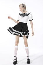 Load image into Gallery viewer, The heart drip black blood blouse IW083