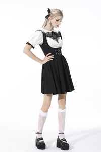 The heart drip black blood blouse IW083
