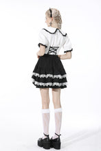 Load image into Gallery viewer, The heart drip black blood blouse IW083