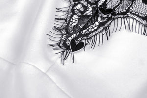 The heart drip black blood blouse IW083