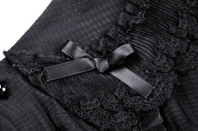 Load image into Gallery viewer, Black lolita doll collar vertical chiffon blouse IW084
