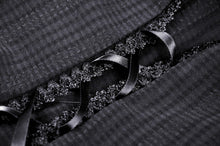 Load image into Gallery viewer, Black lolita doll collar vertical chiffon blouse IW084