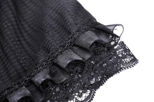 Load image into Gallery viewer, Black lolita doll collar vertical chiffon blouse IW084