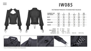 Victorian princess studded neck blouse IW085