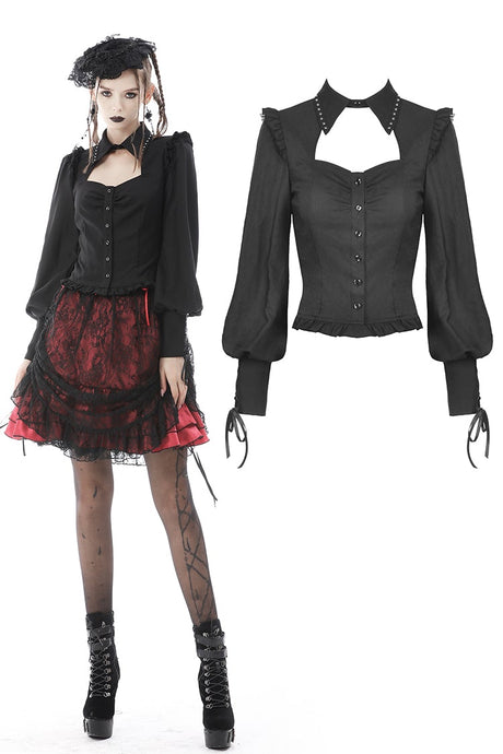 Victorian princess studded neck blouse IW085