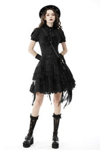 Load image into Gallery viewer, Gothic ruffle neckline blouse IW087BK