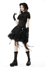 Load image into Gallery viewer, Gothic ruffle neckline blouse IW087BK
