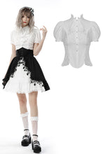 Load image into Gallery viewer, White ruffle neckline blouse IW087WH