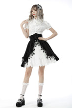 Load image into Gallery viewer, White ruffle neckline blouse IW087WH