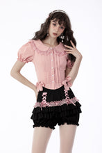 Load image into Gallery viewer, Pink princess heart button doll collar blouse IW090