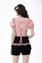 Load image into Gallery viewer, Pink princess heart button doll collar blouse IW090
