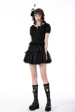 Load image into Gallery viewer, Black lolita girl frilly top IW091