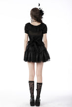 Load image into Gallery viewer, Black lolita girl frilly top IW091