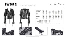 Load image into Gallery viewer, Gothic sexy lace blouse IW092