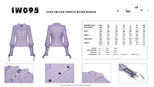 Load image into Gallery viewer, Star collar purple witch blouse IW095