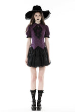 Load image into Gallery viewer, Purple frilly collar moon blouse  IW099