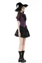 Load image into Gallery viewer, Purple frilly collar moon blouse  IW099
