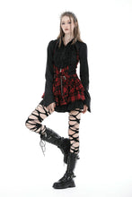 Load image into Gallery viewer, Gothic black ruffle blouse IW103BK