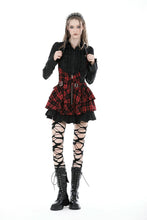 Load image into Gallery viewer, Gothic black ruffle blouse IW103BK