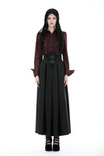 Load image into Gallery viewer, Gothic wine red ruffle blouse IW103RD