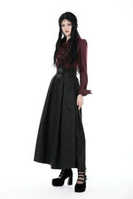 Load image into Gallery viewer, Gothic wine red ruffle blouse IW103RD