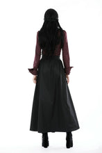 Load image into Gallery viewer, Gothic wine red ruffle blouse IW103RD