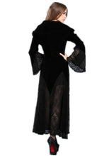 Load image into Gallery viewer, Black Long Sleeve Gothic Vampire Punk Scene Clothing velvet jacket gown JW011 - Gothlolibeauty