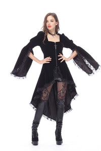 Gothic noble velvet pleated cocktail jacket JW104 - Gothlolibeauty
