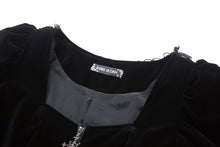 Load image into Gallery viewer, Gothic noble velvet pleated cocktail jacket JW104 - Gothlolibeauty