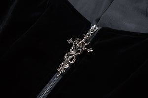 Gothic noble velvet pleated cocktail jacket JW104 - Gothlolibeauty